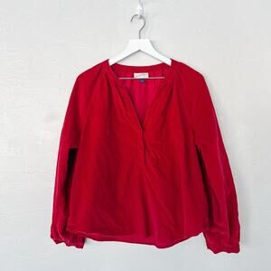 Universal Thread Red Corduroy Blouse Large